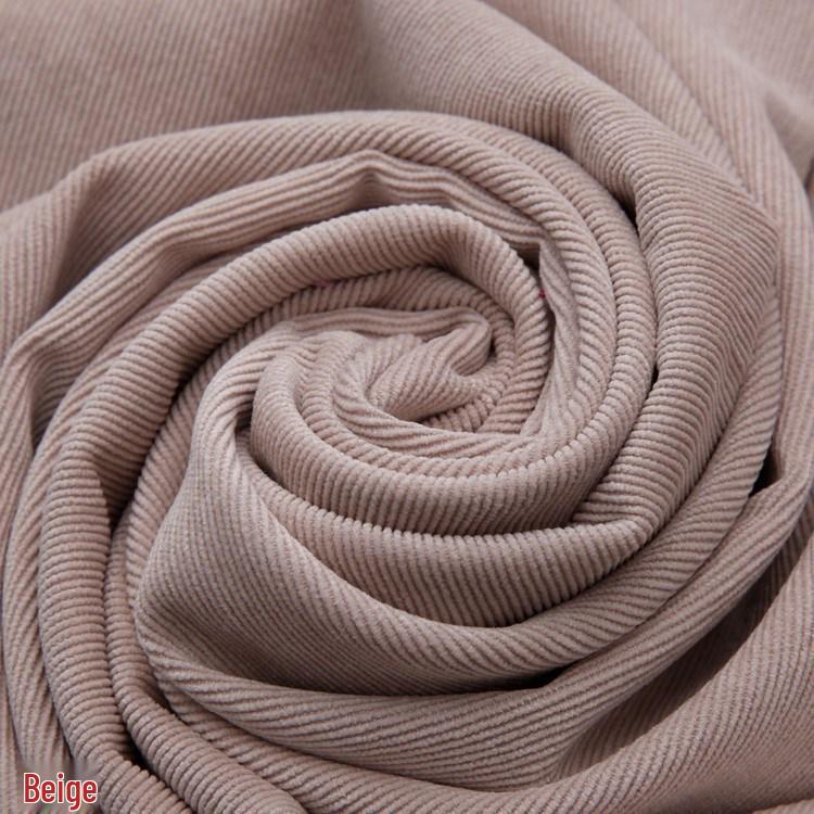 Thickened 21-Wale Stretch Corduroy Fabric, 150cm, Cotton-Polyester Blend