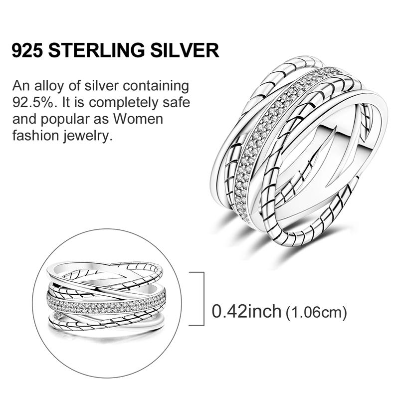 Original Rings 925 Silver Simple Sparkling Heart Bow Dragon Firefly Star Moon Ring for Women Girls Wedding Jewelry Gift