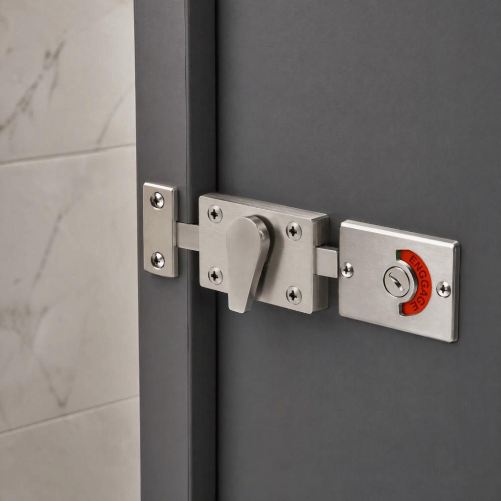 Easy Install Door Lock Indicator Heavy Stall Door Latch Privacy Bolt Door Lock  Public Restroom
