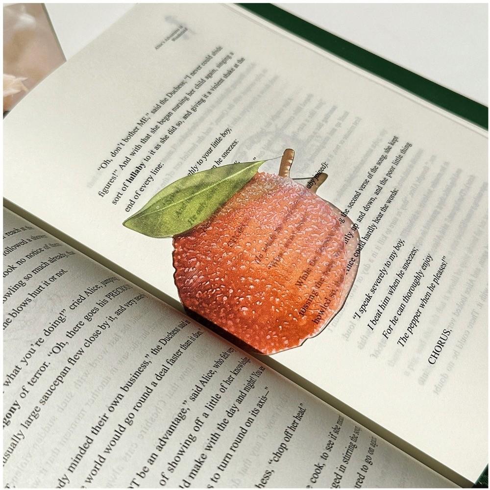 Transparent Reading Mark Premium Feeling Simulation Bookmark new Apple Bookmark  Student Gift