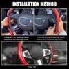 1Pair Car Steering Wheel Covers Booster Micro Fiber Leather Auto Interior Decorative Accessories Universal Carbon Fiber Looking
