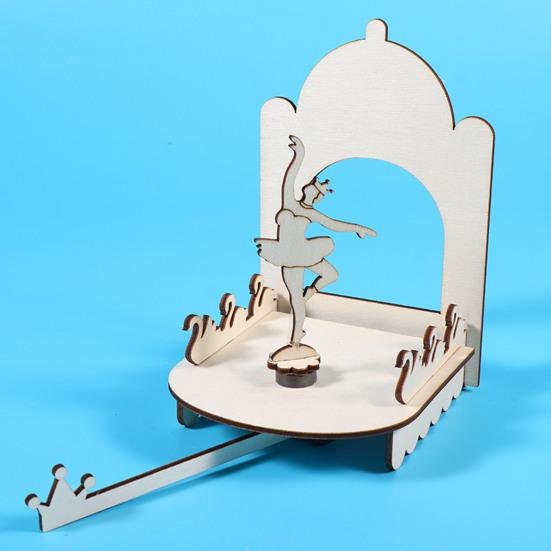 1 набор DIY Магнитная модель балетной девочки, набор для самостоятельной сборки, деревянная головоломка, танцевальная сцена, строительство, поделки, дети, STEM, образовательная игрушка для экспериментов в области науки