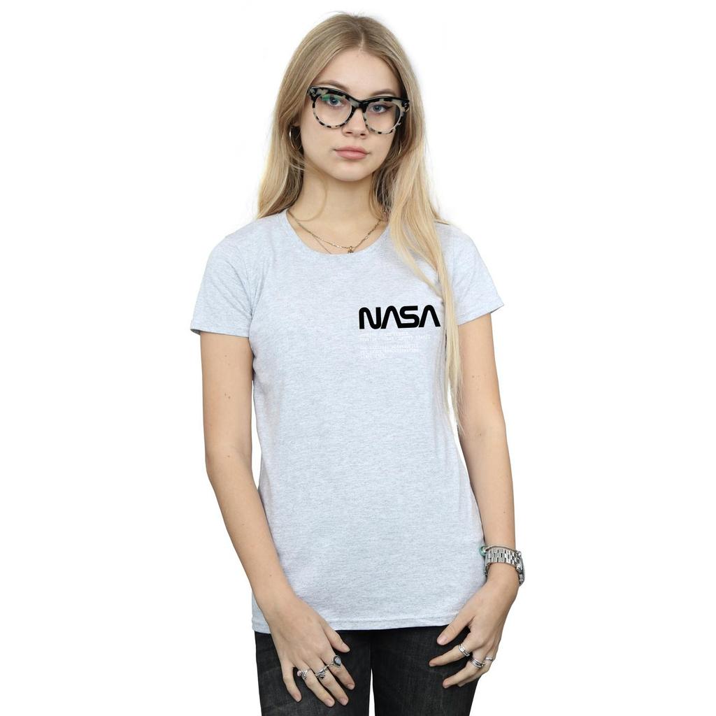 NASA Womens/Ladies Johnson Worm Pocket Print Cotton T-Shirt