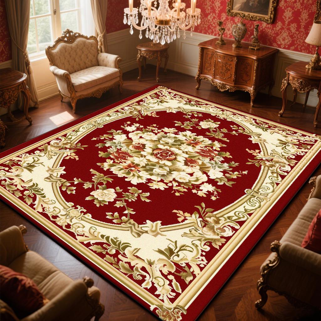 Persian Luxury Red Carpet Living Room Large Size Rug Non-slip Coffee Tables Mat Home Decoration Bedroom Lounge Rug 200x300cm