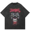 Уличная одежда Vicious Dog Vintage Washed Black T-Shirt Cotton Y2K Unisex Casual Fit Tops Tees
