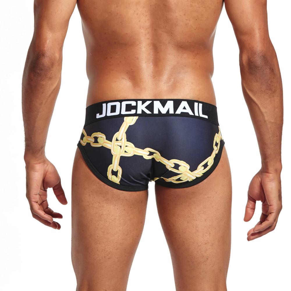 Модное мужское нижнее белье с принтом, мужские трусы, выпуклые, сексуальные, с мешочком, мягкие трусы