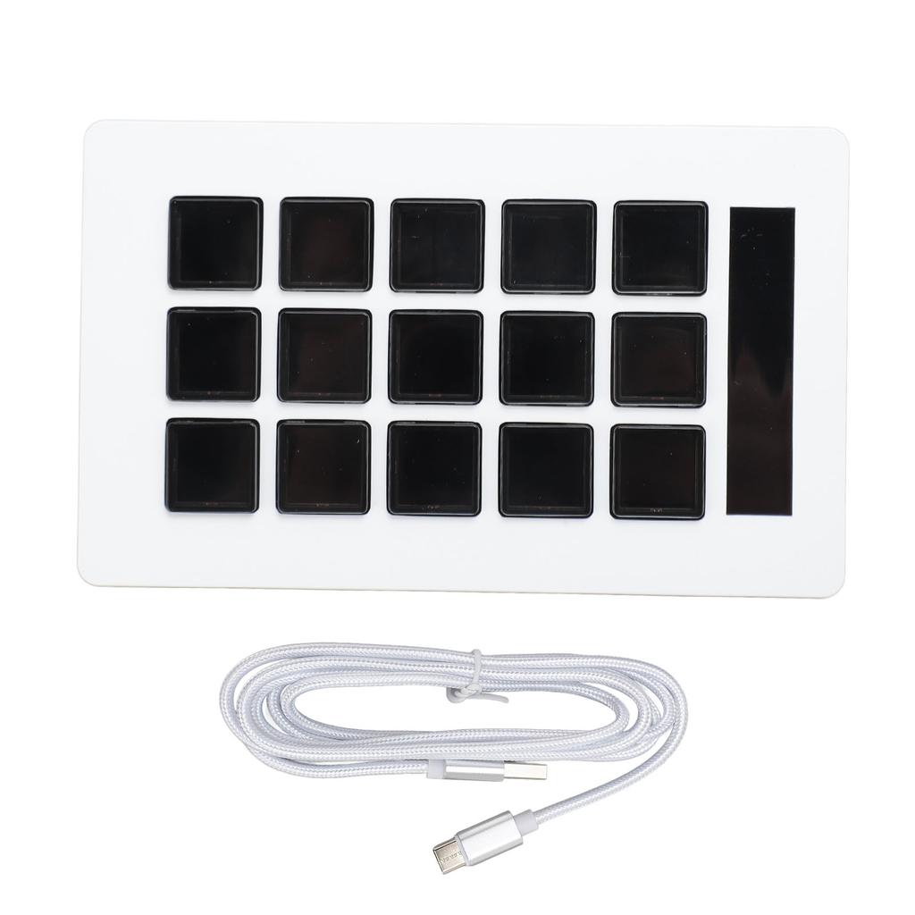 15-клавишная визуальная клавиатура Профессиональная макро-клавиатура ЖК-клавиатура с поддержкой OBS для Twitch