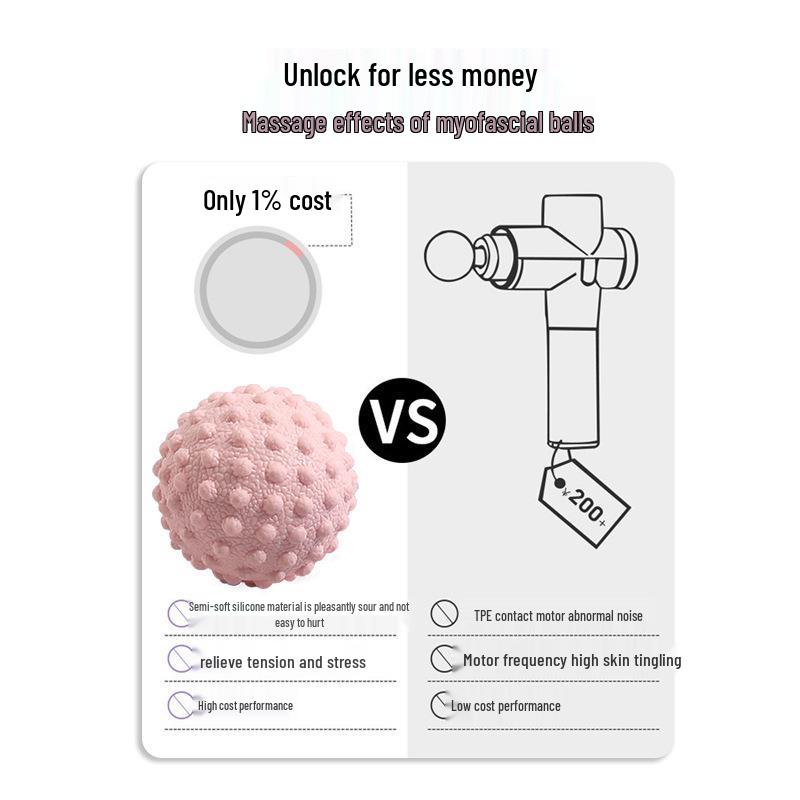 Фасциальный мяч для массажа мышц и подошвенной фасции – Идеально подходит для йоги, фитнеса, расслабления плеч, шеи, талии, стоп и спины.