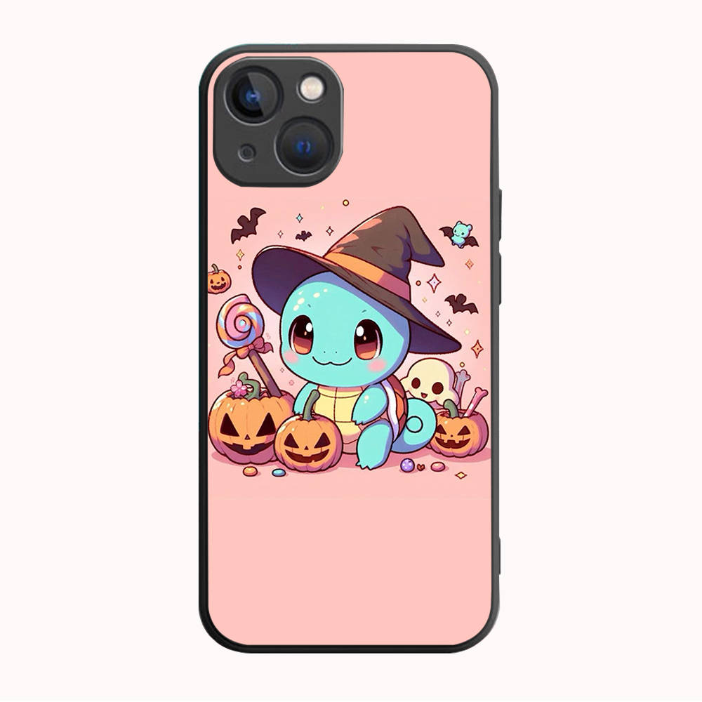 B-73 Pokemon Halloween Black Case for Redmi 10A 10C 12C 13C 9A 9C 9T A3X Note 10 9 9S 10S iPhone 11 12 13 14 15 16 X XS Pro Max Mini 7 8 Plus XR
