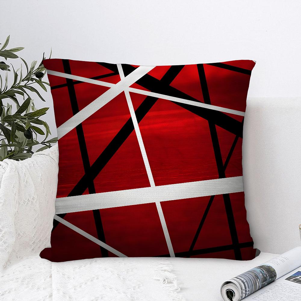 V-Van H-Halen Rock Pillow Case Plush Fabric Soft Pillowcase Double Sided Print Cushion Cover Household Gifts