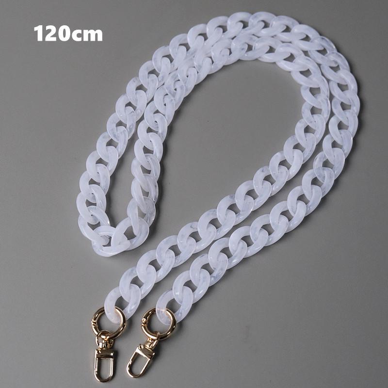 Новая модная женская сумка, аксессуар, цепочка, съемный сменный белый прозрачный ремешок, женская сумка на плечо, сделай сам, полимерная сумка, милая цепочка