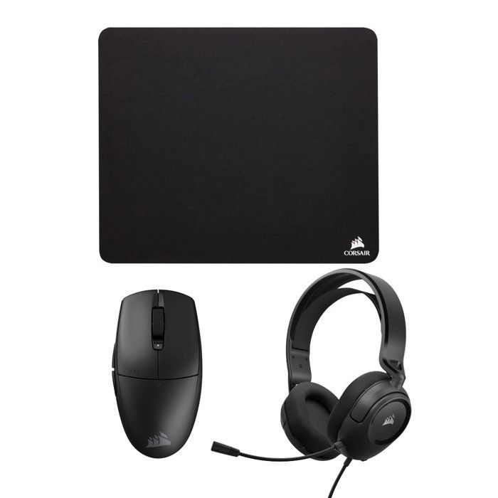 Ensemble Souris, tapis de souris et casque Corsair MM100 + M55-WIRELESS + HS35 V2 Stereo