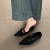 Retro Word with Pointed Mary Jane Women's Shoes Summer 2025 New Shallow Temperament French Ballet Shoes