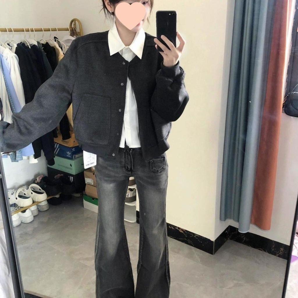 American Spring Vintage Short Baseball Jacket – Versatile Loose Casual Outerwear Top