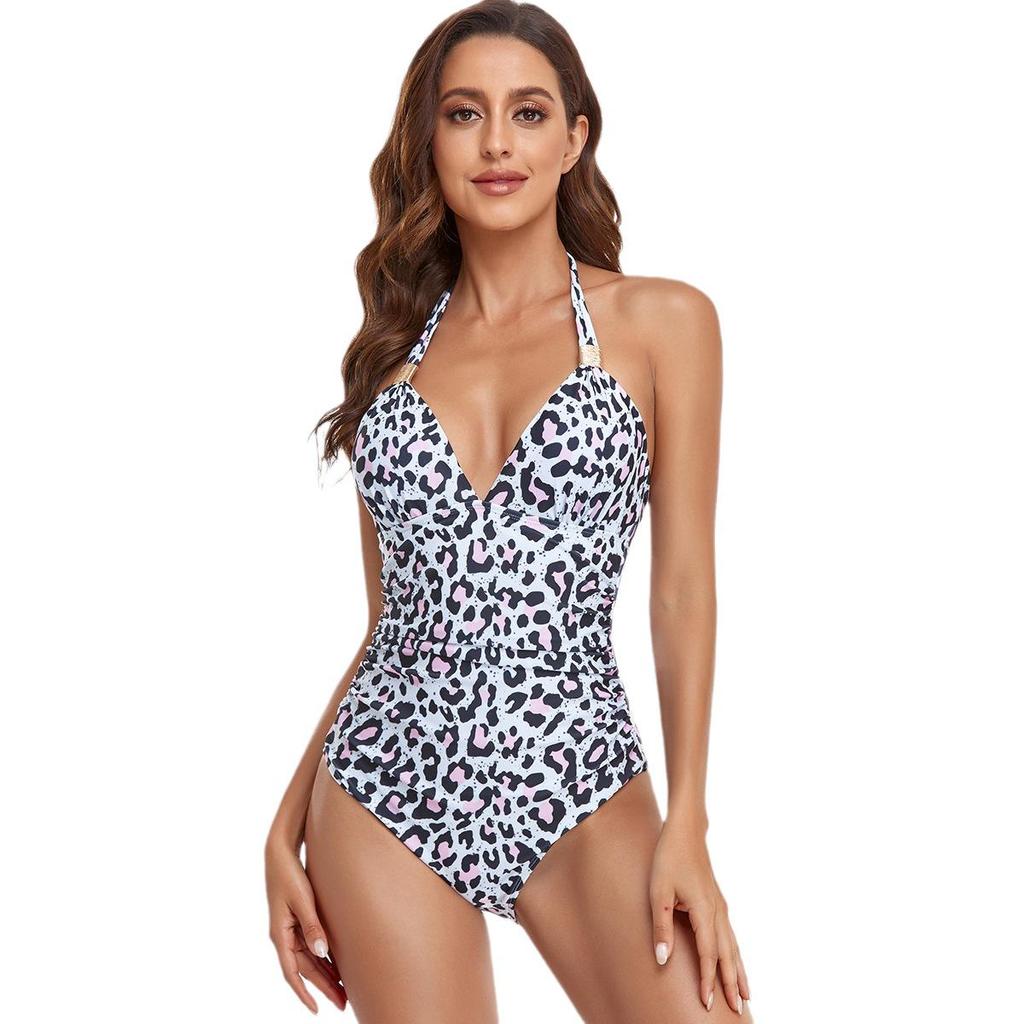 Европейский и американский женский слитный купальник 2024 года — консервативный дизайн, закрывающий живот