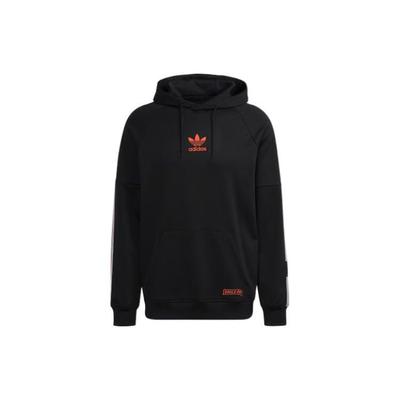 adidas Толстовка с логотипом Originals Trefoil, мужские топы, черный H65536