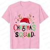 Футболка Christmas Squad Crew для женщин, хип-хоп, мягкие топы Y2k, модные повседневные футболки с принтом Санта-Клауса в стиле Харадзюку, футболки с коротким рукавом