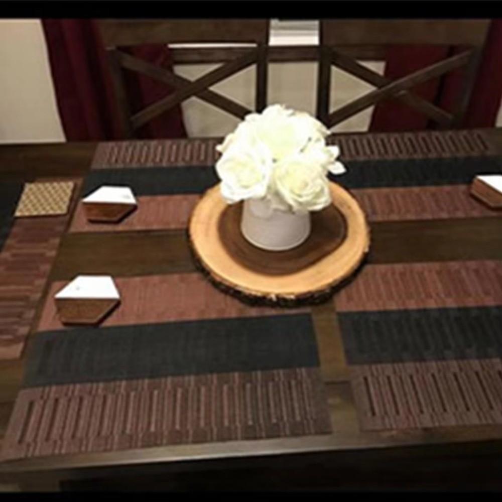 Weave Stripe Table Mat Non-Slip Pallet Coaster 30*45cm Placemats For Dining Table