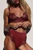 Merry See Бордовый кружевной комплект с бюстгальтером и трусиками