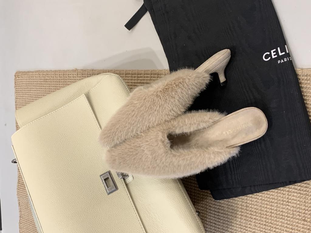 Модные полутапочки из овечьей шерсти на тонком каблуке, женская обувь 2025, новая весна, осень и зима, корейская версия, остроносые повседневные туфли