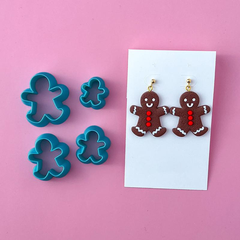 Рождественский венок из еловых веток, полимерная глина, каттеры, серьги, ожерелья, подвеска, форма для мягкой глины, инструмент для рукоделия, вырубка для ювелирных изделий, формы