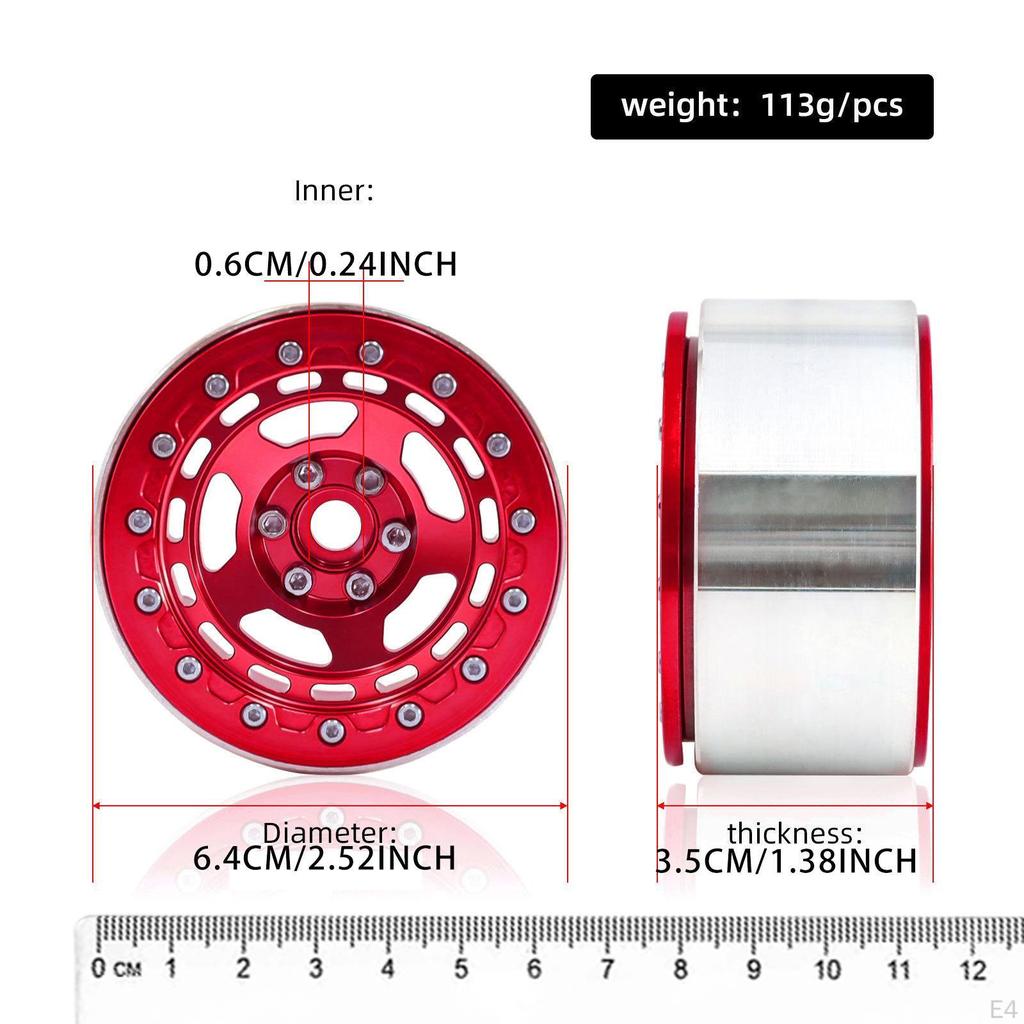 Комплект из 4 ступиц колесных дисков RC для автомобиля D90 с колесами Beadlock 2,2 дюйма
