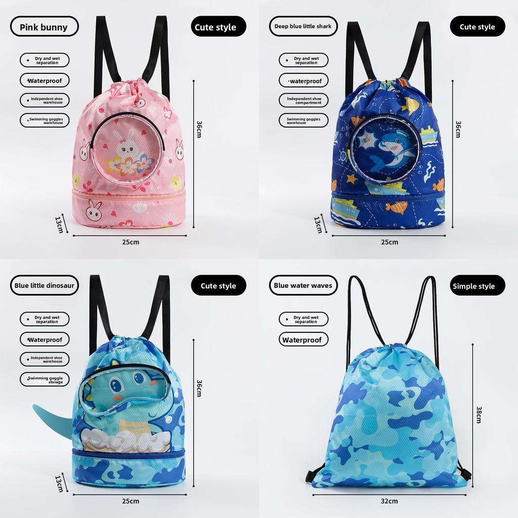 Kids Swim Bag With Dry Wet Separation Waterproof Storage For Beach Travel And Sports Use
