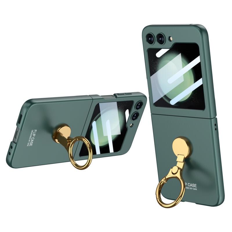 Модный складной чехол для телефона с трехмерной подставкой для Samsung Galaxy Z Flip 5, ультратонкая пленка, встроенный защитный чехол