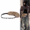 Faux Fur Leather Fur Belt Spicy Girl Style Y2K Waistband Personality Furry Waistband  Female/Girls