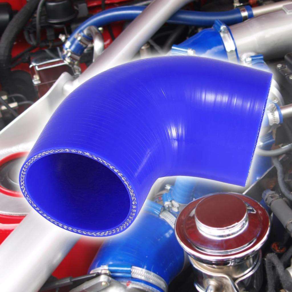 X AUTOHAUX Silicone Radiator 76mm Inner for Turbo Coolant Air Heat and Cold Durable Exhaust 1 Piece Hose, Hose, 90-Degree Elbow, Diameter, 100-100mm