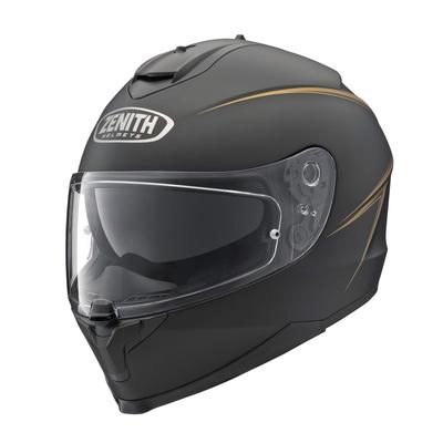 Мотошлем Yamaha Zenith Sun Black Размер L YF-9 Полнолицевой Визор, Полоска, Полуматовый (штейн), (58-59см), 90791-1781L
