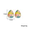 Красочные серьги-гвоздики в виде капли воды с глазурью для женщин, синяя розовая эмаль, разноцветные клетки, маленькие квадратные серьги для девочек, бохо-украшения