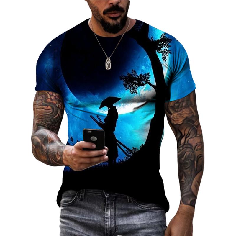 Летние модные мужские футболки с рисунком «Личный воин», модные повседневные футболки с круглым вырезом и 3D принтом в стиле хип-хоп, топы