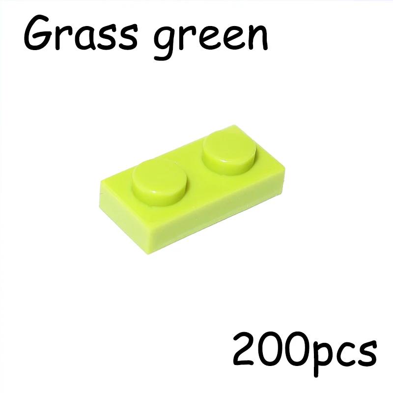 200 шт. Конструктор DIY Фигурки Кирпичики 1*2 Частицы для Сборки MOC 3023 Тонкая Пластина 1x2 Точки Образовательная Креативная Игрушка для Детей