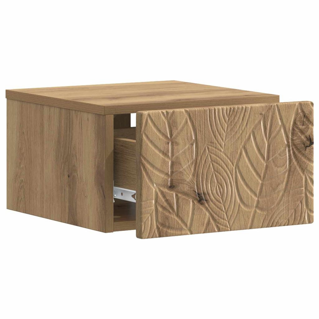 Wall Mounted Side Table 2 pcs Artisan Oak