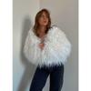 TrendHub Faux Fur Coat and Jackets Women Casual Warm Round Neck Fluffy Fur Coats Female