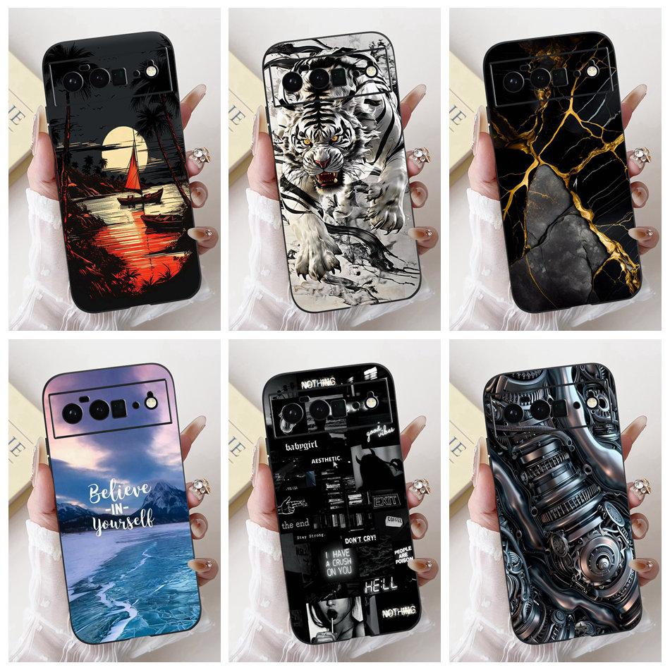 Для Google Pixel 6 Pro 6a 6 Новый Модный Чехол для Телефона с Рисунком 'Пляж Сумерек' Для Google Pixel6 6a 6Pro Черный Мягкий Силиконовый Чехол