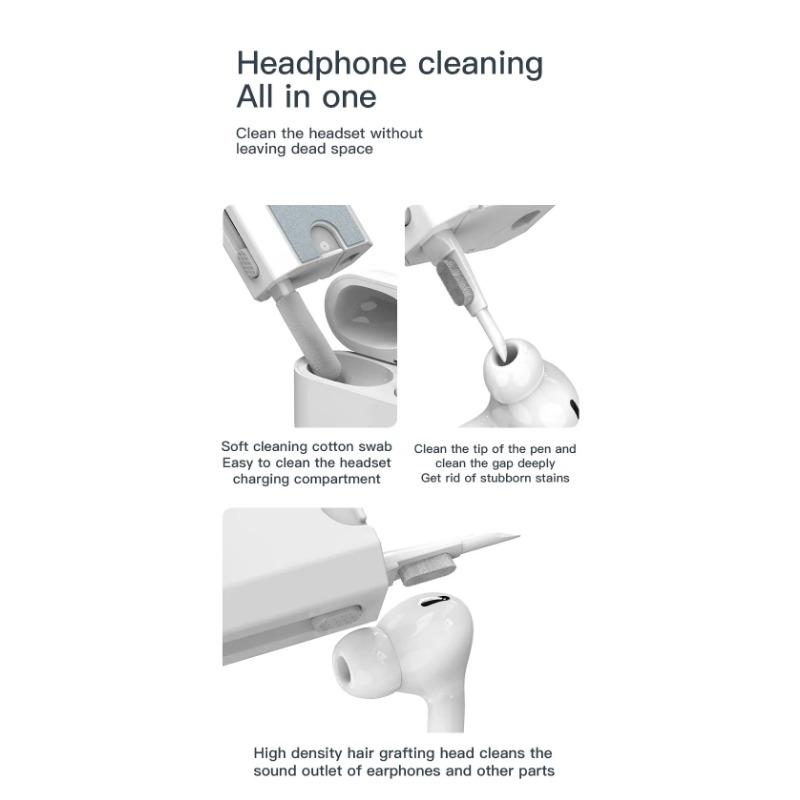 Набор для чистки 8 в 1, набор щеток для чистки клавиатуры компьютера, ручка для чистки наушников для Airpods Pro, инструменты для чистки наушников, съемник клавиш