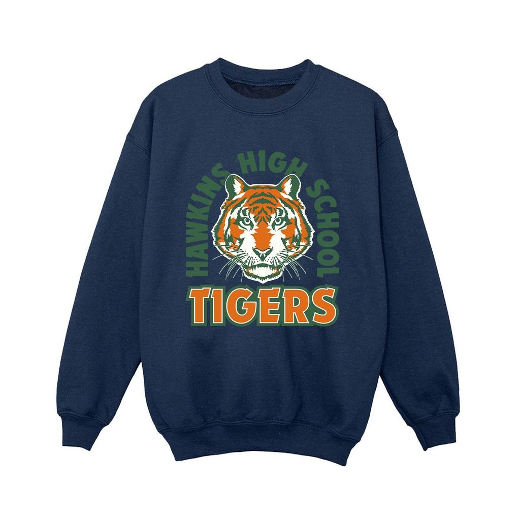 Netflix Boys Stranger Things Hawkins Arch Tiger Sweatshirt