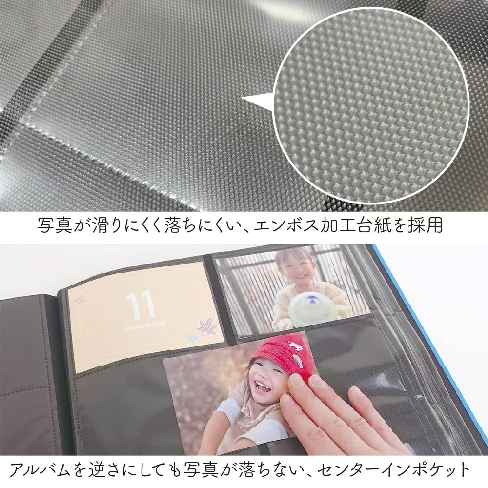 Nakabayashi Large Capacity 6-Pocket Photo Album, Holds 960 L-size Photos, Therapy Color, 2 Columns x 3 Tiers, TCPK-6L-960-HG/EC, Harmony Green. (Photo