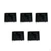 5Pc HF 12 Power Relay Four Pin PCB Type Black Automobile