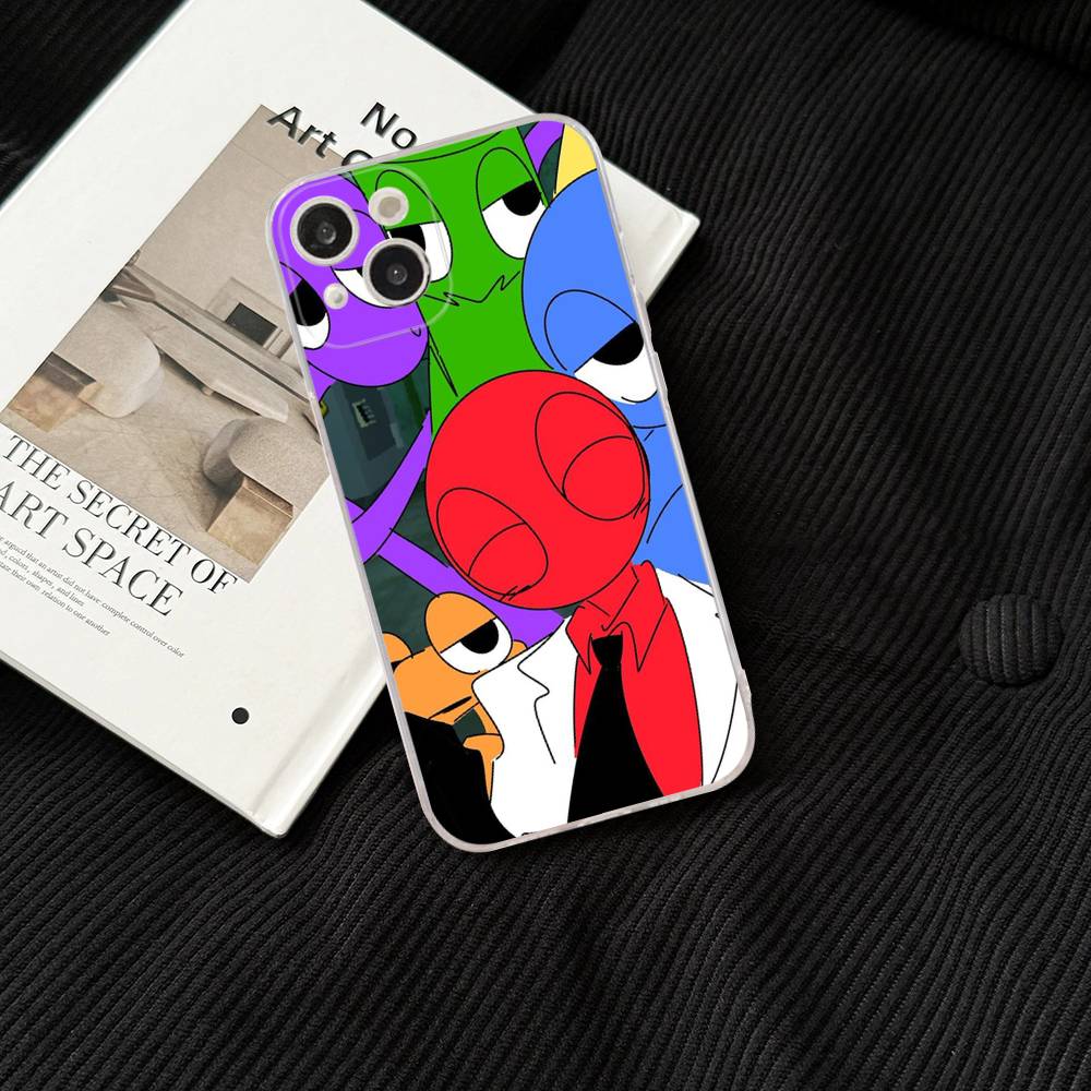 Rainbow Friends Toy Cartoon Phone Case For IPhone 17 16 15 14 13 12 11 Pro XS Max Plus Soft Silicone Cover