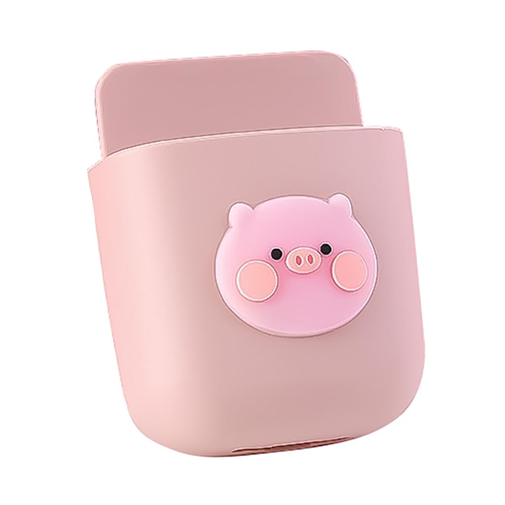 Wall Mounted Storage Box Remote Control Organizer Mobile Phone Plug Holder Rack