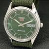 JAPAN VINTAGE SEIKO 5 AUTOMATIC 6309A MENS GREEN COLOR DIAL WATCH A701537-5 R206b-a701537