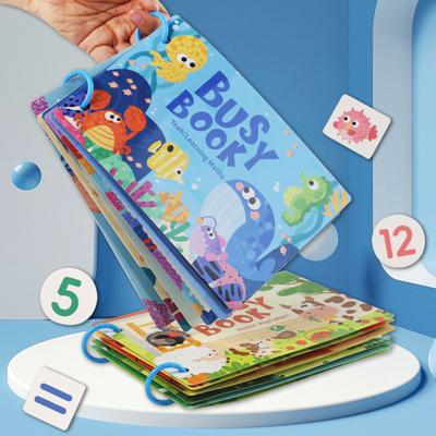 Занимательная книга для малышей 1-6 лет Обучение через игры Книга с наклейками Развивающая игрушка для детей Дошкольная книга для занятий Сенсорная игрушка