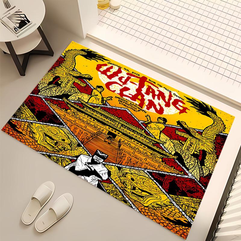 Wu-T-TANG Clans Print Area Rug - Soft,Washable Non-Slip Indoor Mat,Living Room,Home Office Decorative Rug