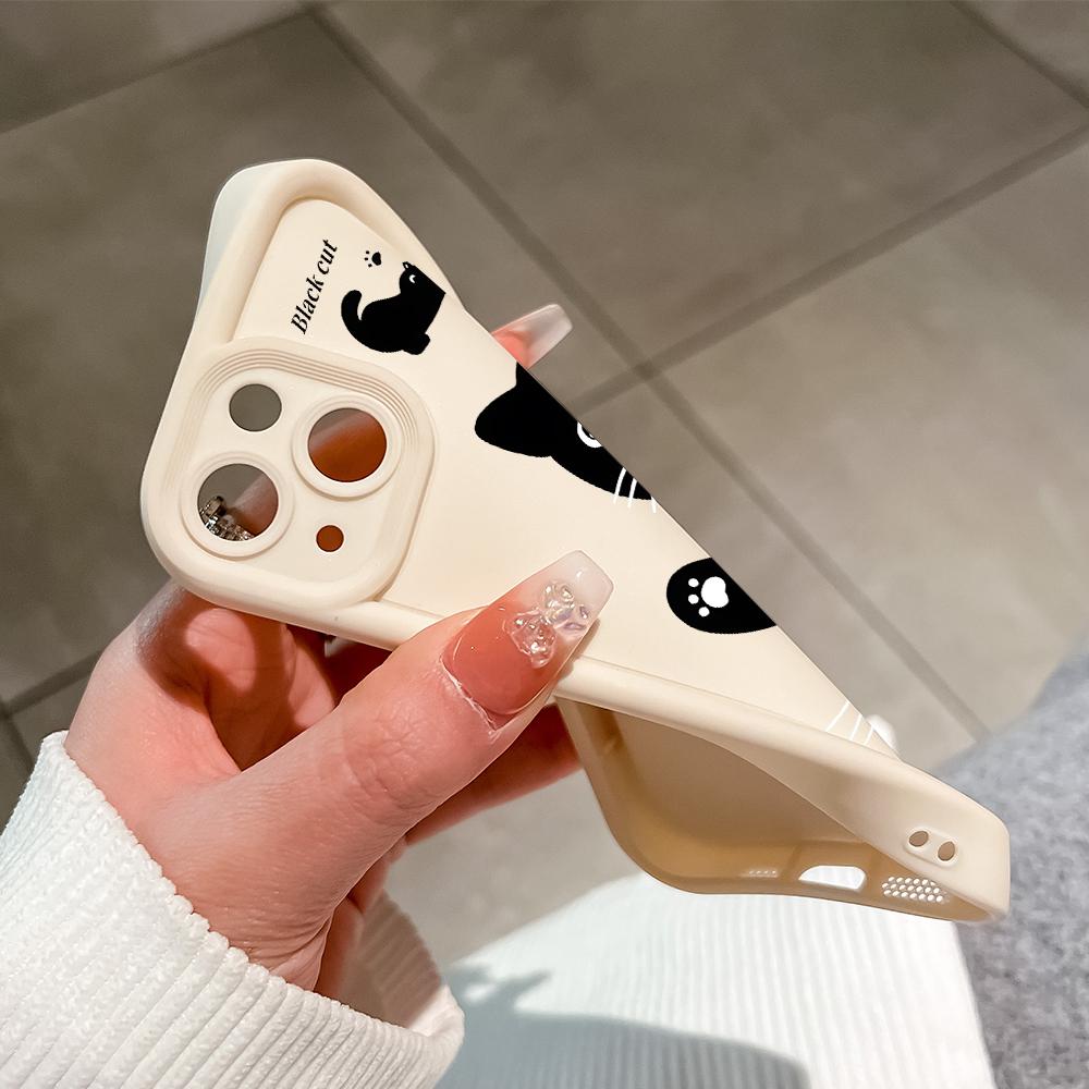 Мягкие силиконовые квадратные лестницы с мультяшным узором, полное покрытие, защита камеры, противоударный чехол для iPhone Infinix Tecno Vivo