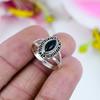 Natural Black Onex Gemstone 925 Solid Sterling Silver Jewelry Ring Size 8.5 J4o83