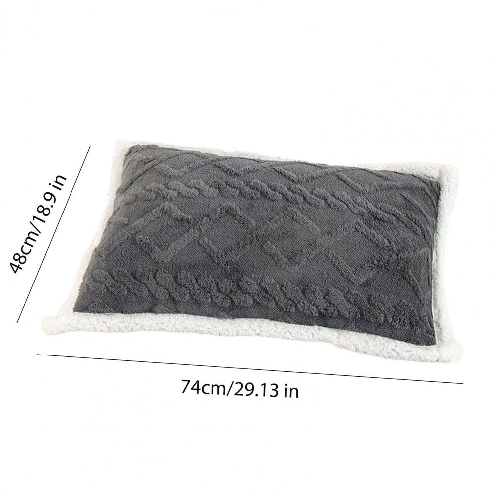 1 шт./2 шт. Стильный чехол на подушку Зимний теплый чехол на подушку Двусторонний пушистый наволочка Защита для подушки для украшения спальни