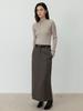 Race Wool Whipcord Maxi Skirt_Brown